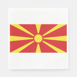 Servilleta De Papel Bandera del Norte de Macedonia