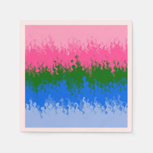 Servilleta De Papel Bandera del Orgullo Abstracto Trippy Omniromántico