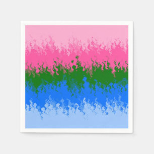 Servilleta De Papel Bandera del Orgullo Abstracto Trippy Omniromántico