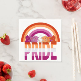 Servilleta De Papel Bandera del Orgullo de Gatos Lesbianos