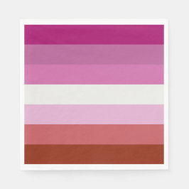 Servilleta De Papel Bandera del Orgullo Lesbiano Rosa