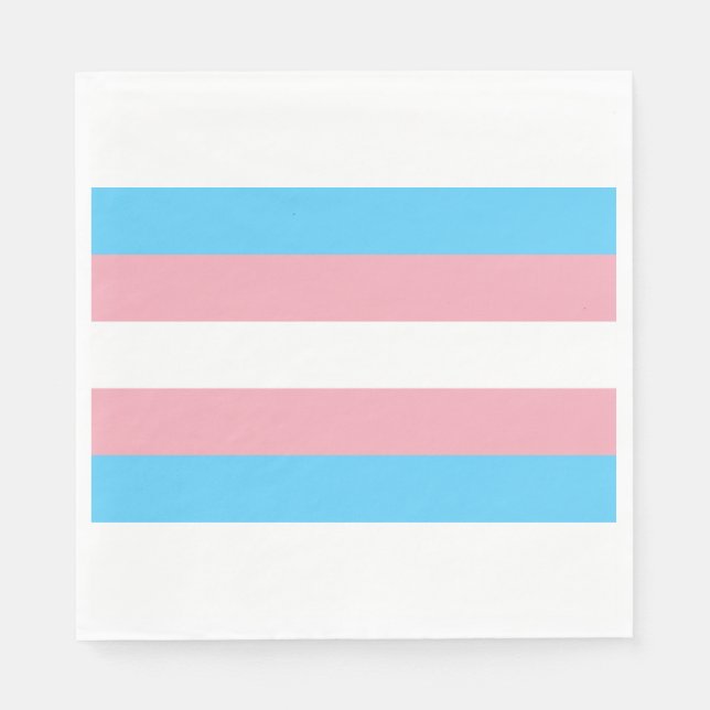 Servilleta De Papel Bandera del Orgullo Trans (Orgullo Transgénero) (Anverso)