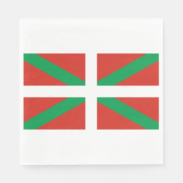 Servilleta De Papel Bandera del País Vasco (Anverso)