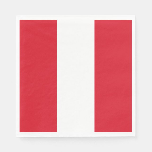 Servilleta De Papel Bandera del Perú (Bandera peruana) (Anverso)