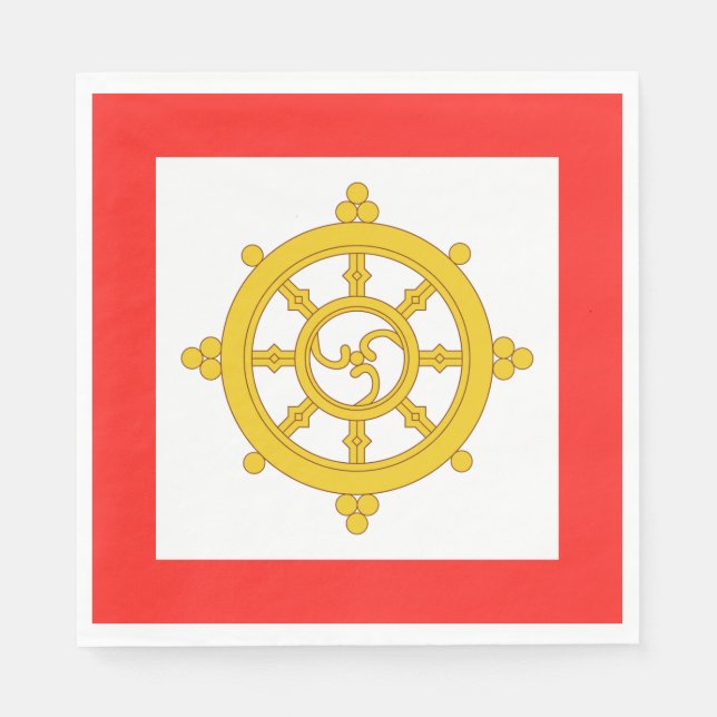 Servilleta De Papel Bandera del Reino de Sikkim (Anverso)