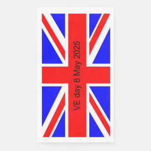 Servilleta De Papel Bandera del Reino Unido Día VE 2025