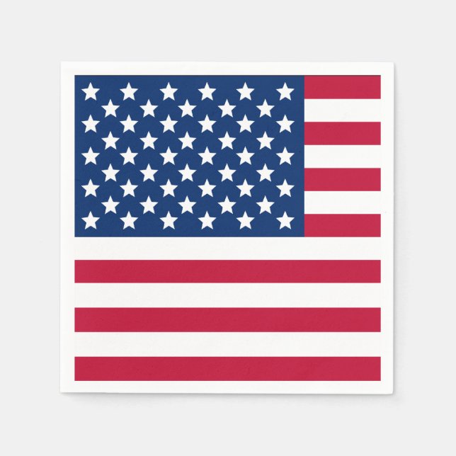 Servilleta De Papel Bandera estadounidense (Anverso)