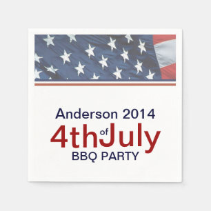 Servilleta De Papel Bandera estadounidense 4 de julio juego de servill