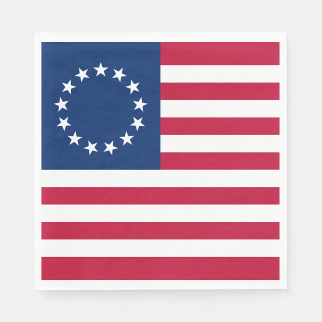 Servilleta De Papel Bandera estadounidense de Betsy Ross (Anverso)