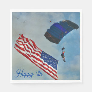 Servilleta De Papel Bandera estadounidense de buceo del cielo