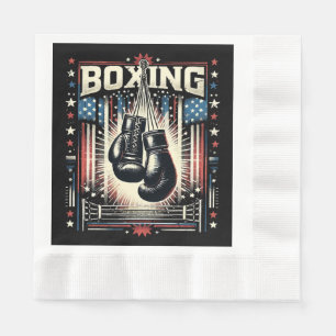 Servilleta De Papel Bandera estadounidense en problemas de boxeo - Box