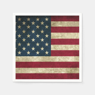 Servilleta De Papel Bandera estadounidense grunge