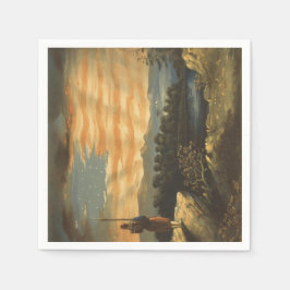 Servilleta De Papel Bandera estadounidense patriótica en el cielo