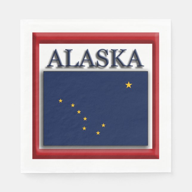 Servilleta De Papel Bandera estatal de Alaska (Anverso)
