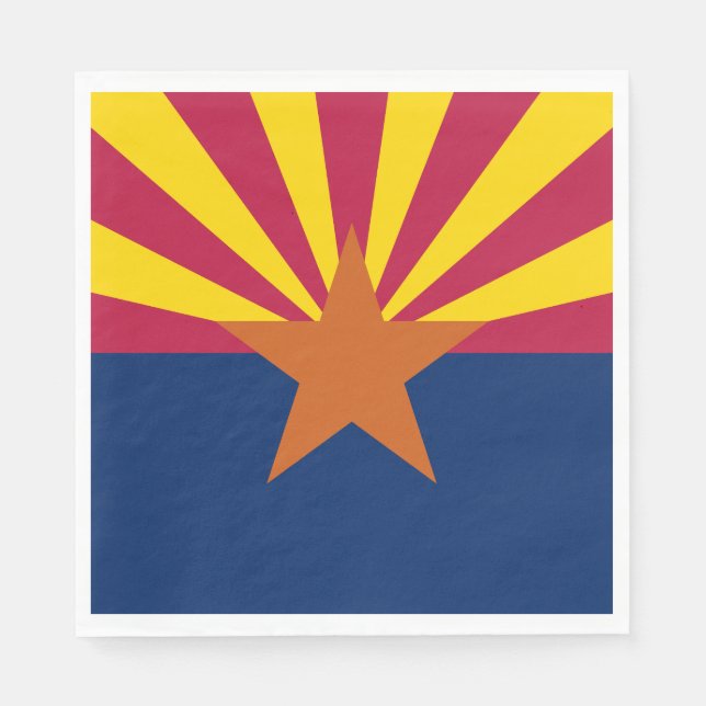 Servilleta De Papel Bandera Estatal de Arizona (Anverso)
