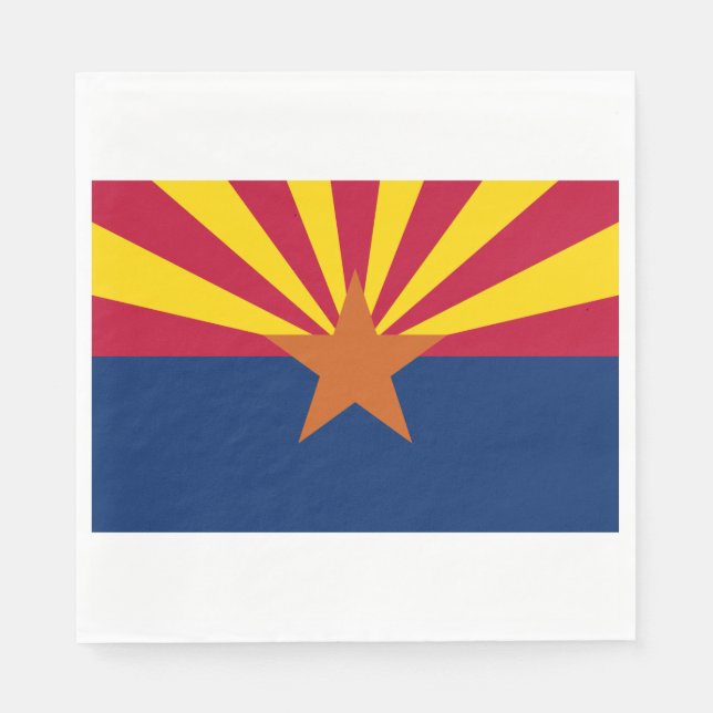 Servilleta De Papel Bandera Estatal de Arizona (Anverso)