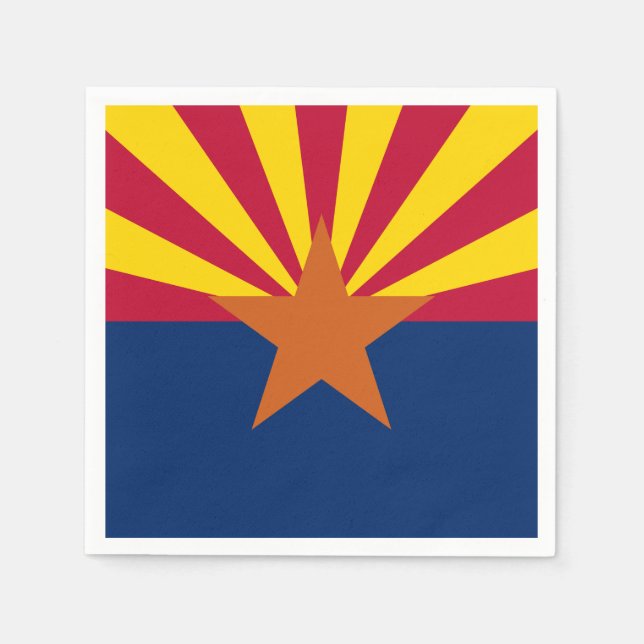 Servilleta De Papel Bandera Estatal de Arizona (Anverso)