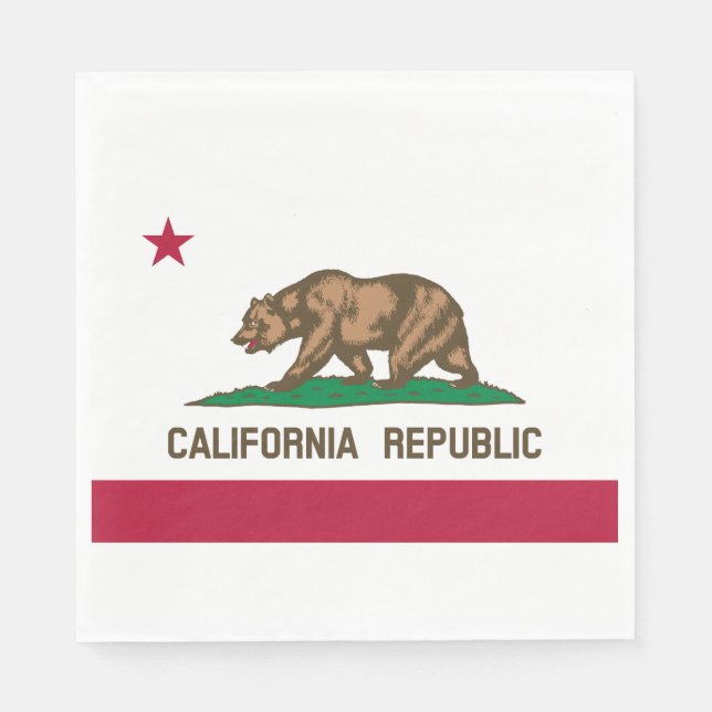 Servilleta De Papel Bandera estatal de California (Anverso)