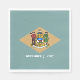 Servilleta De Papel Bandera estatal de Delaware (DE, EE.UU.)