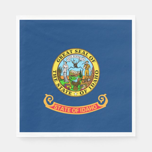 Servilleta De Papel Bandera estatal de Idaho (Anverso)