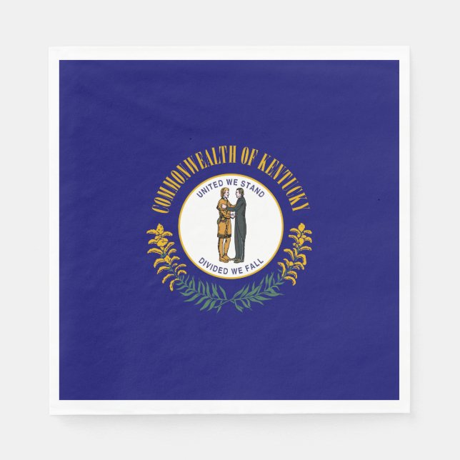 Servilleta De Papel Bandera Estatal de Kentucky (Anverso)