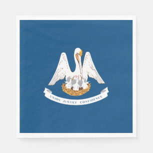 Servilleta De Papel Bandera Estatal de Luisiana