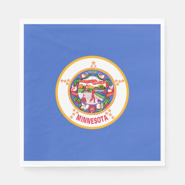 Servilleta De Papel Bandera estatal de Minnesota (Anverso)