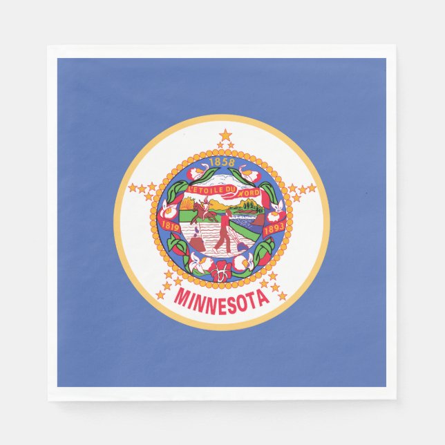 Servilleta De Papel Bandera estatal de Minnesota (Anverso)