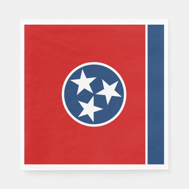 Servilleta De Papel Bandera Estatal Tennessee (Anverso)