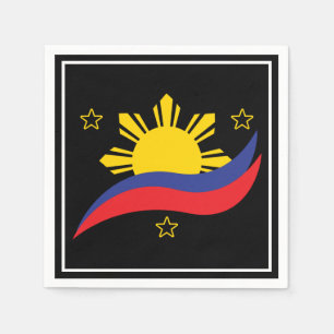Servilleta De Papel Bandera filipina de Pinoy de Filipinas