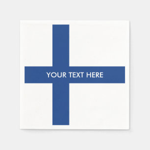 Servilleta De Papel Bandera finlandesa de las servilletas de encargo