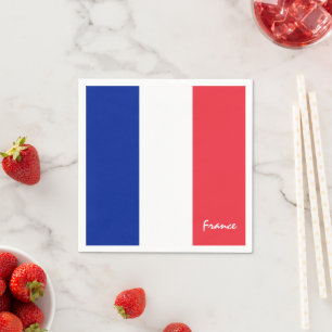 Servilleta De Papel Bandera francesa y moda de fiesta en Francia / afi