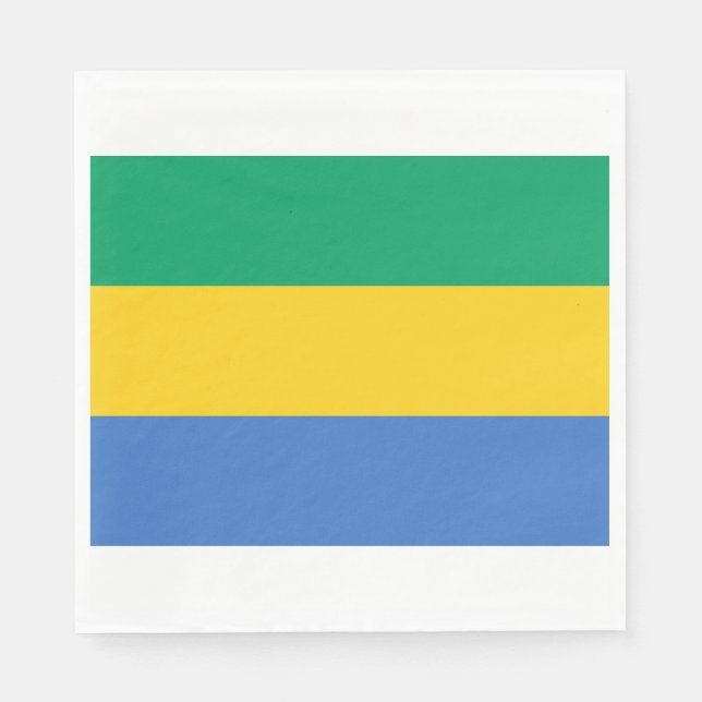 Servilleta De Papel Bandera gabonesa (Gabón) (Anverso)