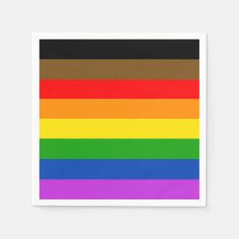 Servilleta De Papel Bandera inclusiva del orgullo LGBTQ personalizado