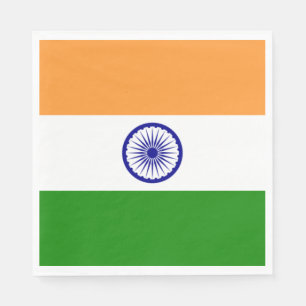 Servilleta De Papel Bandera india (India) (país del Asia meridional) (