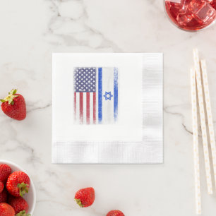 Servilleta De Papel Bandera israelí americana Israel Usa Raíces Améric