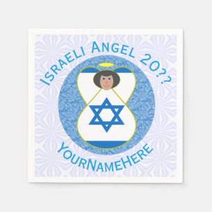 Servilleta De Papel Bandera israelí Angel Blue White personalizado