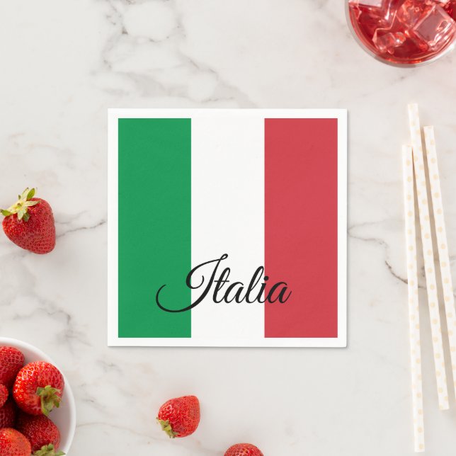 Servilleta De Papel Bandera italiana e Italia - fanáticos de los viaje (In situ)