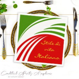 Servilleta De Papel Bandera italiana personalizado