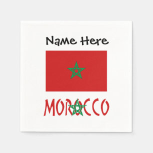 Servilleta De Papel Bandera marroquí personalizada