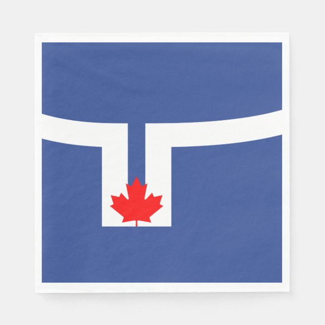 Servilleta De Papel Bandera municipal de Toronto (Canadá) (Anverso)