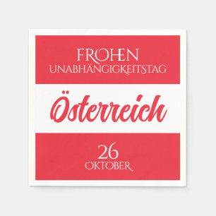 Servilleta De Papel Bandera nacional austriaca Día de la Independencia