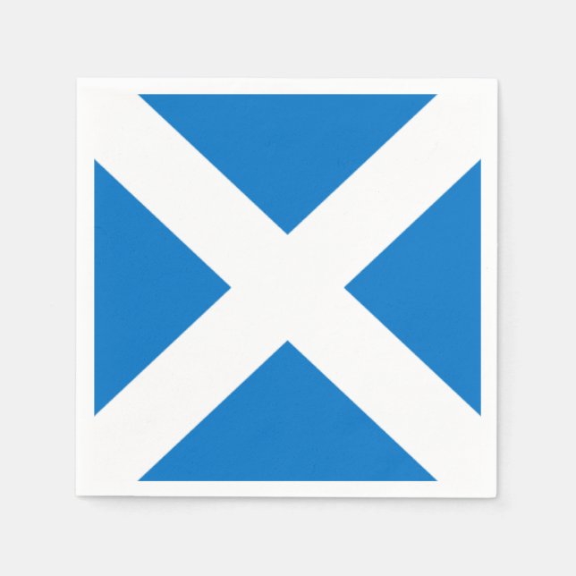 Servilleta De Papel Bandera nacional de Escocia Cruz de San Andrés (Anverso)
