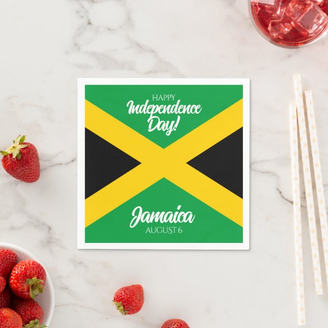 Servilleta De Papel Bandera nacional de Jamaica por el Día de la Indep (In situ)