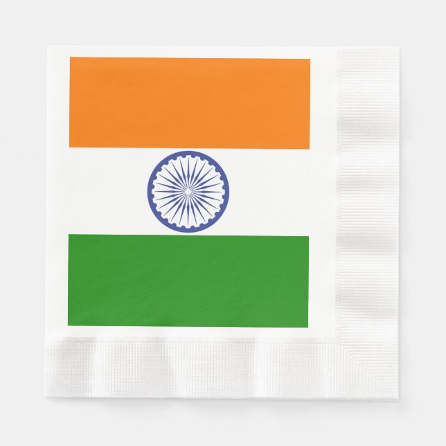 Servilleta De Papel Bandera nacional de la India Ashoka Chakra (Anverso)