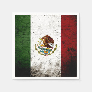 Servilleta De Papel Bandera negra de México del Grunge