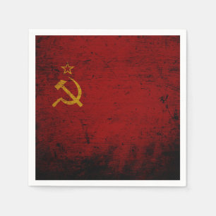 Servilleta De Papel Bandera negra de Unión Soviética del Grunge