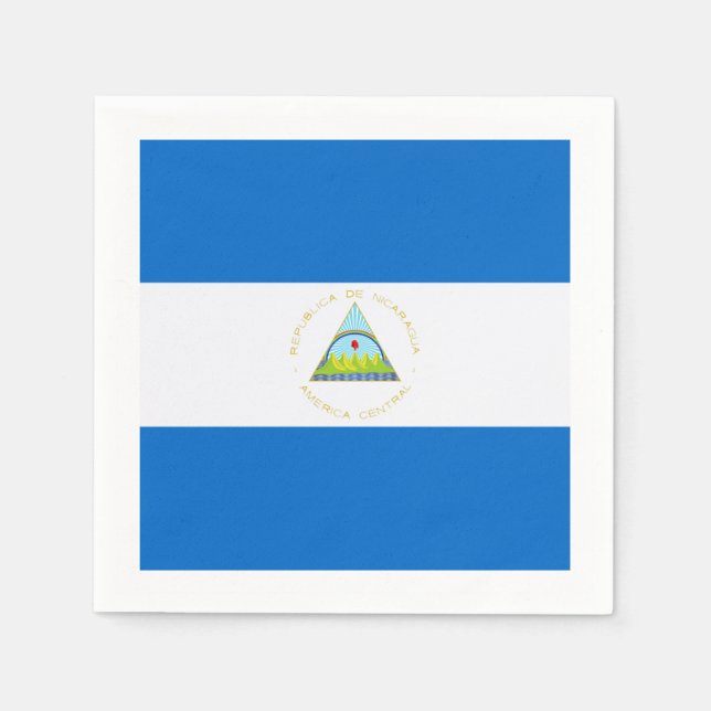 Servilleta De Papel Bandera: Nicaragua (Anverso)