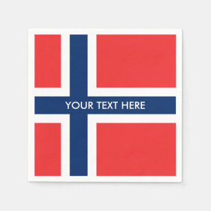 Servilleta De Papel Bandera noruega de las servilletas de encargo del