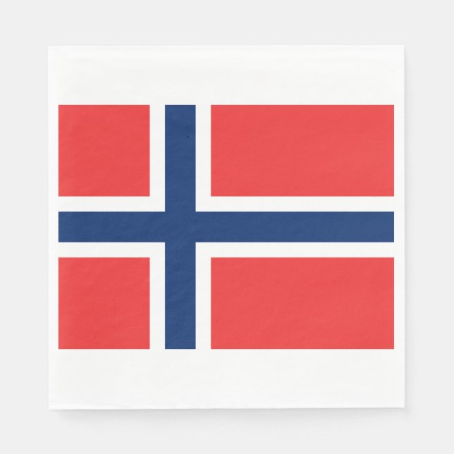 Servilleta De Papel Bandera noruega (Noruega) (Anverso)